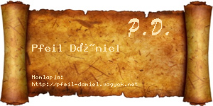 Pfeil Dániel névjegykártya